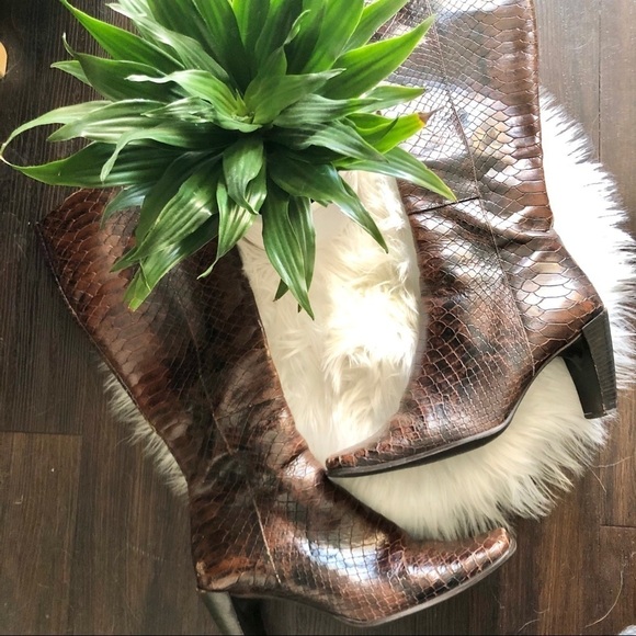 Enzo Angiolini Ranetta Snake embossed Boots - Picture 1 of 11